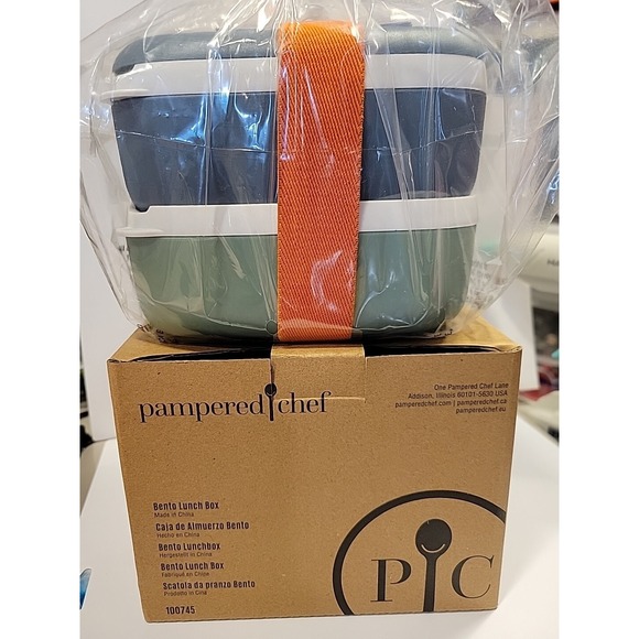 Pampered Chef Other - Pampered Chef‎ Bento Lunch Box Picnic Storage w/ 3 Compartments Microwave Safe